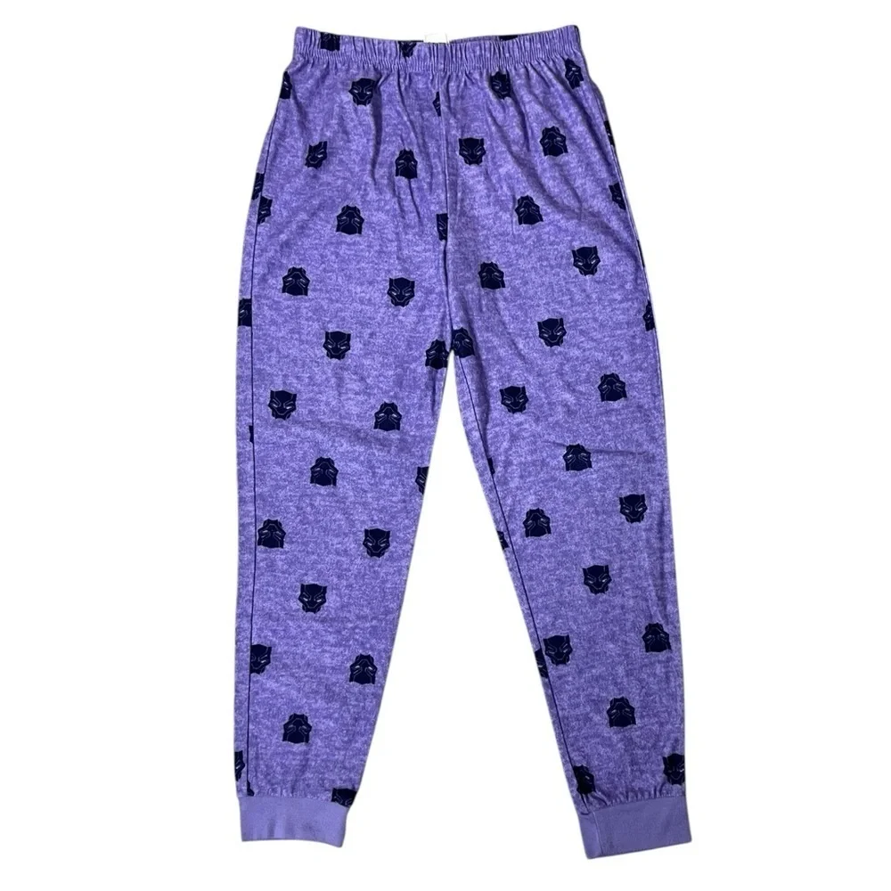Marvel Black Panther Wakanda Forever Purple Pajama Set - Size Large (10/12)